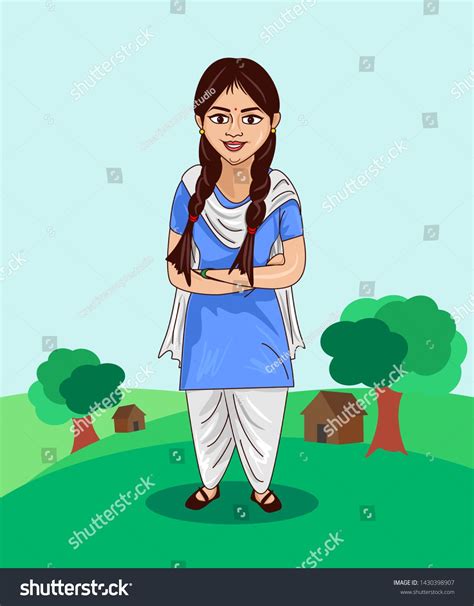 village girl cartoon images